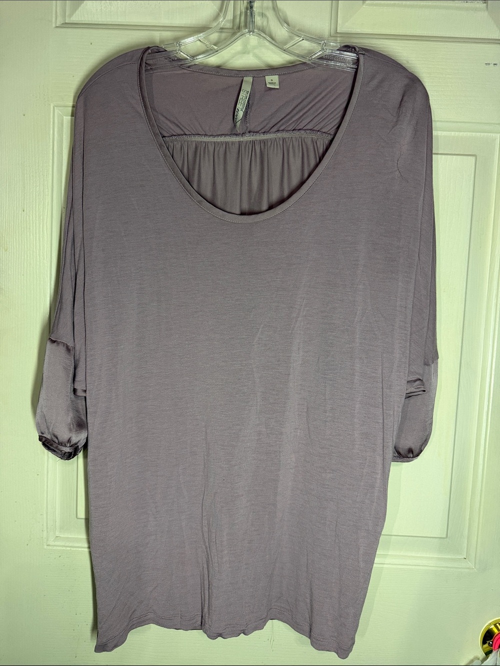 Relaxed Scoop Neck Women's Top in Lavender - Brand